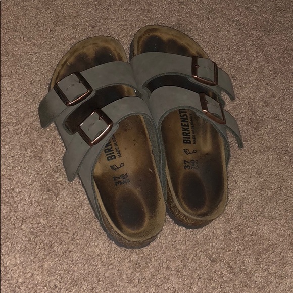 light grey birkenstocks
